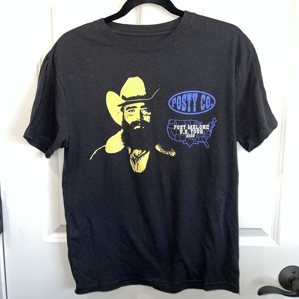 Post‎ Malone U.S. Tour 2025 Official Posty Co. Double Sided Concert TShirt XS